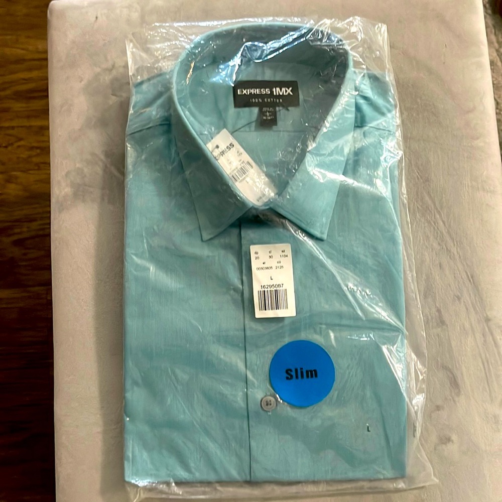 Teal Long Sleeve Express shirt